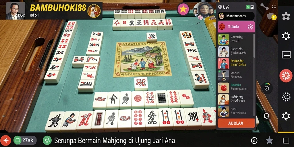 Tangkapan layar gameplay <strong>BAMBUHOKI88</strong> menampilkan momen seru saat bermain Mahjong.