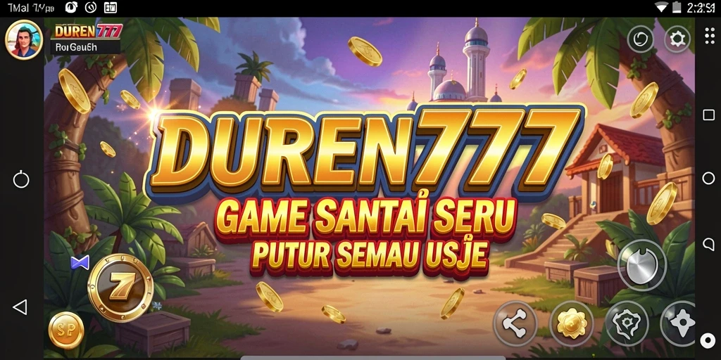 Tampilan gameplay DUREN777 yang cerah dan mengasyikkan.