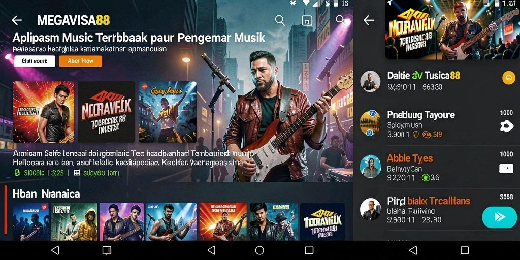 Tangkapan layar gameplay MEGAVISA88 menampilkan interaksi seru saat bermain musik.