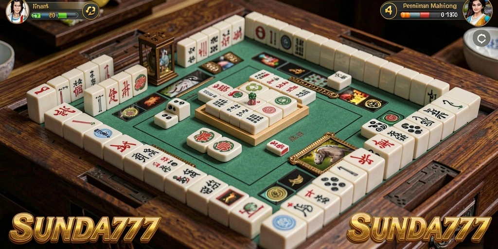 Screenshot SUNDA777 menampilkan gameplay Mahjong yang seru.