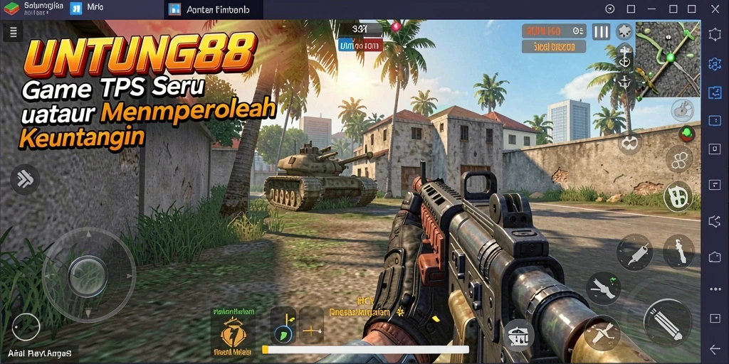 Tampilan gameplay seru dari UNTUNG88 dengan aksi TPS yang mendebarkan.