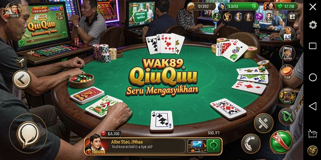 Screenshot gameplay QiuQiu WAK89 yang menampilkan suasana permainan yang seru.